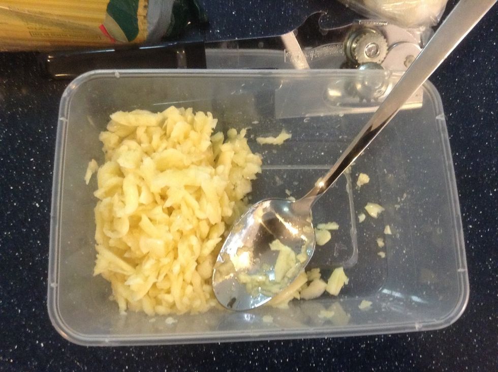 Chop garlic