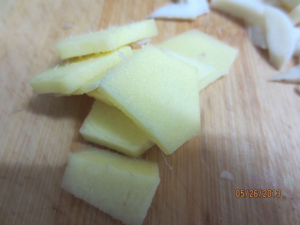 Chop ginger into slices