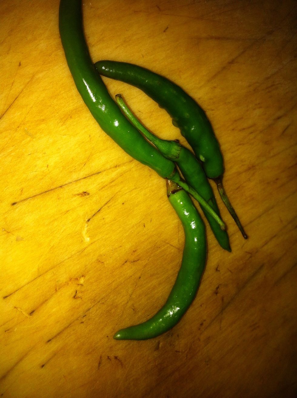 chop green chili