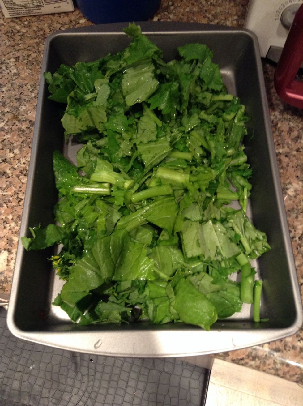 Chop into 1" pieces.