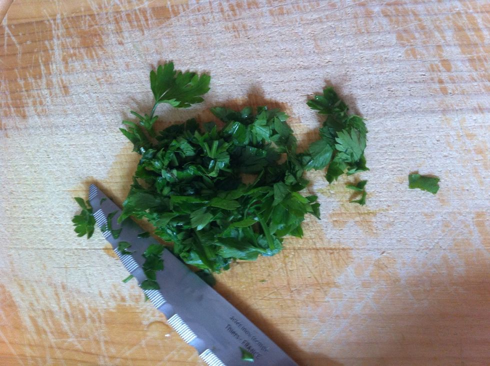 Chop it. And add to the bowl.