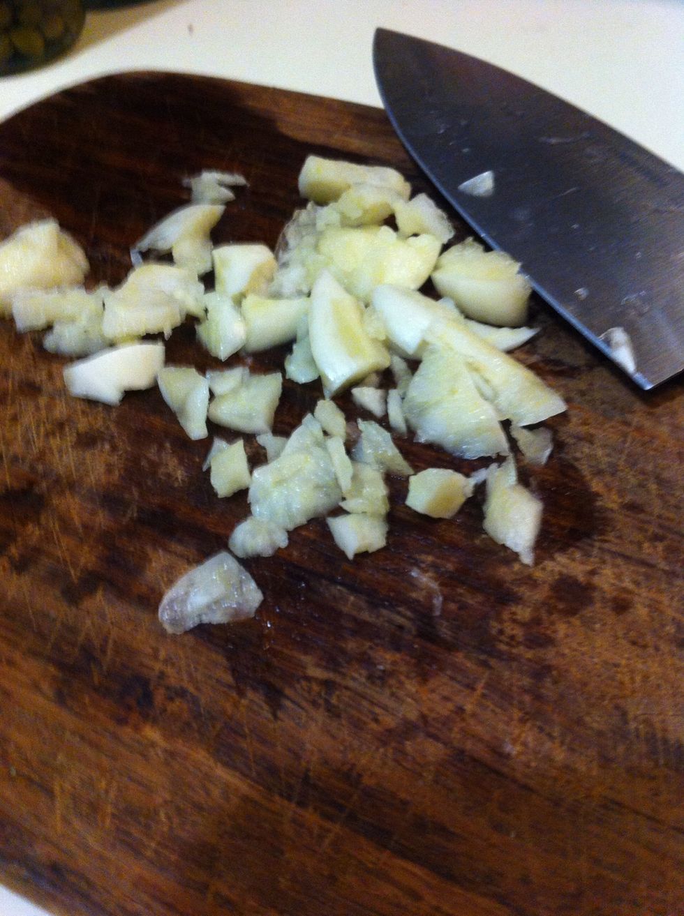 Chop it up slightly - I prefer some chopped and some in large chunks to diversify my sauce