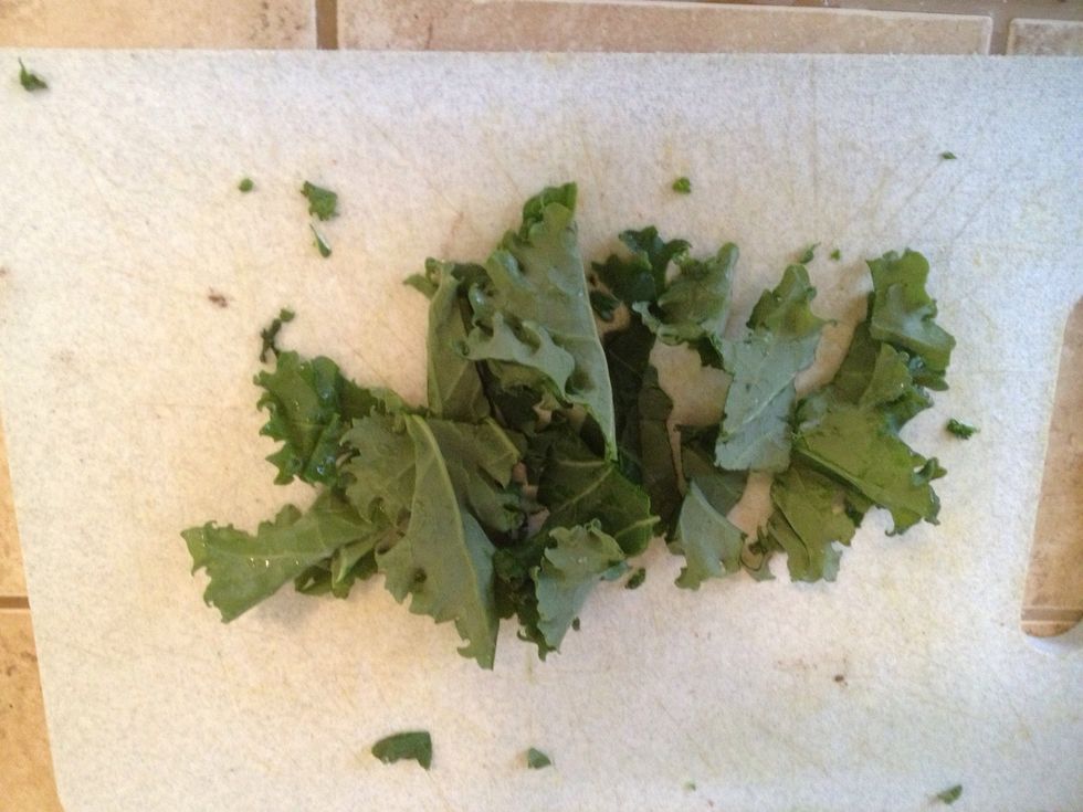 Chop kale.