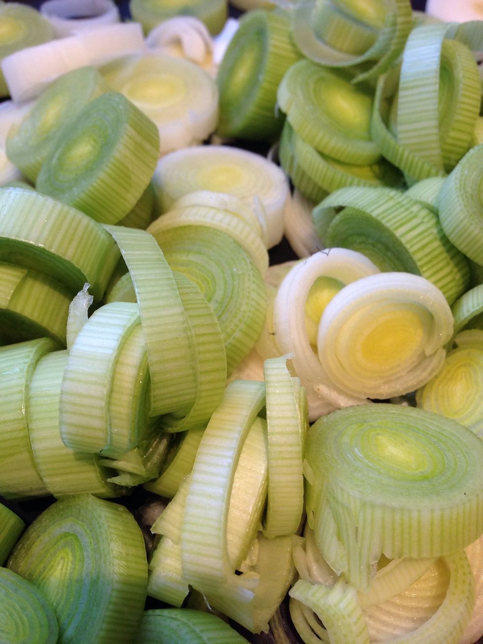 Chop leeks