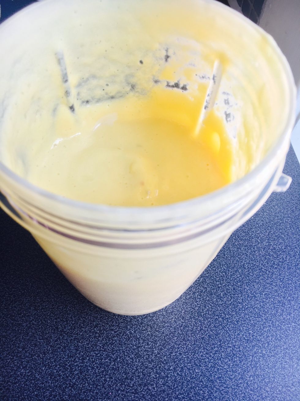 Chop mango and add ro the blender with the rest of the ingredients. Mix in until well combined