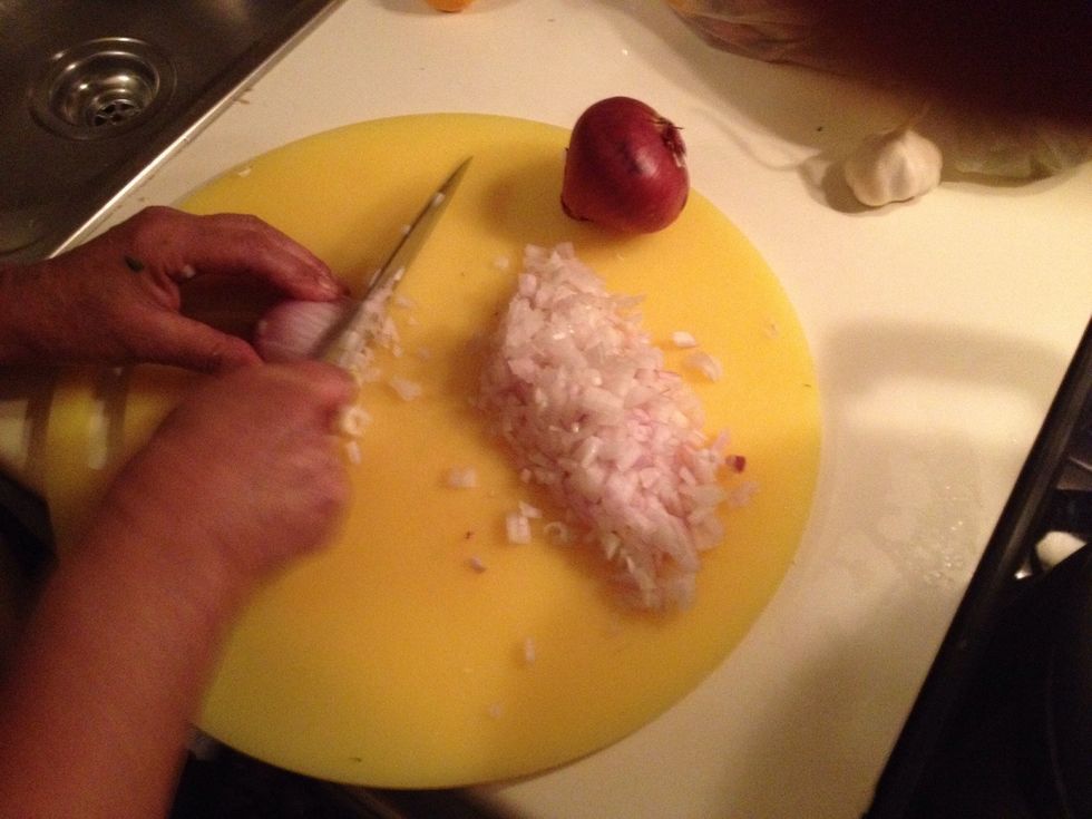 Chop one large white onion