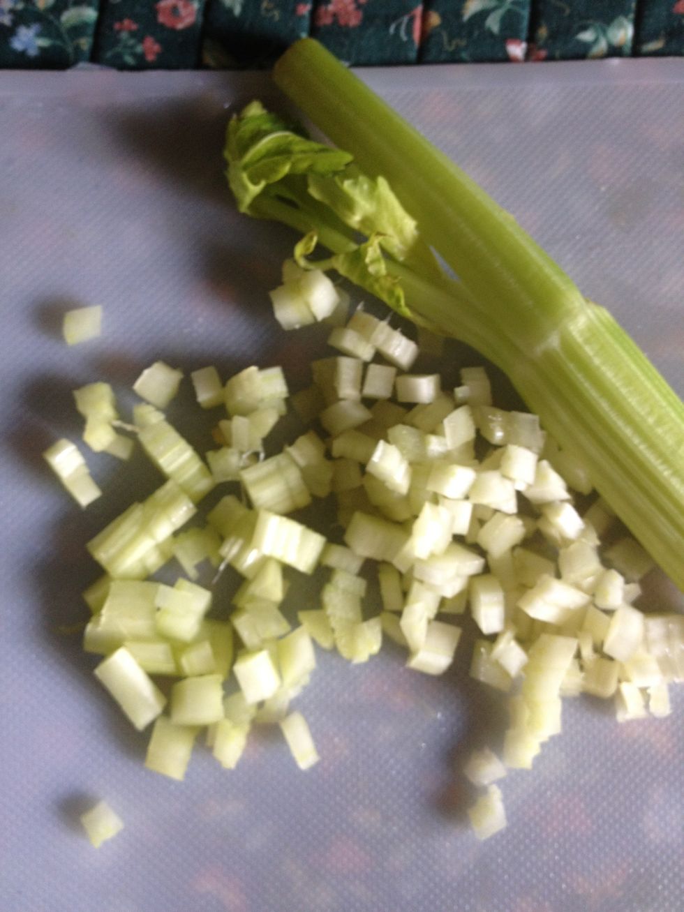 Chop One stalk of Celery