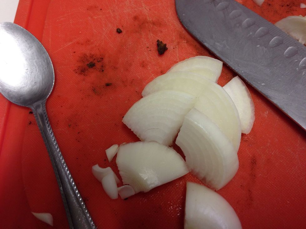 Chop onion and add