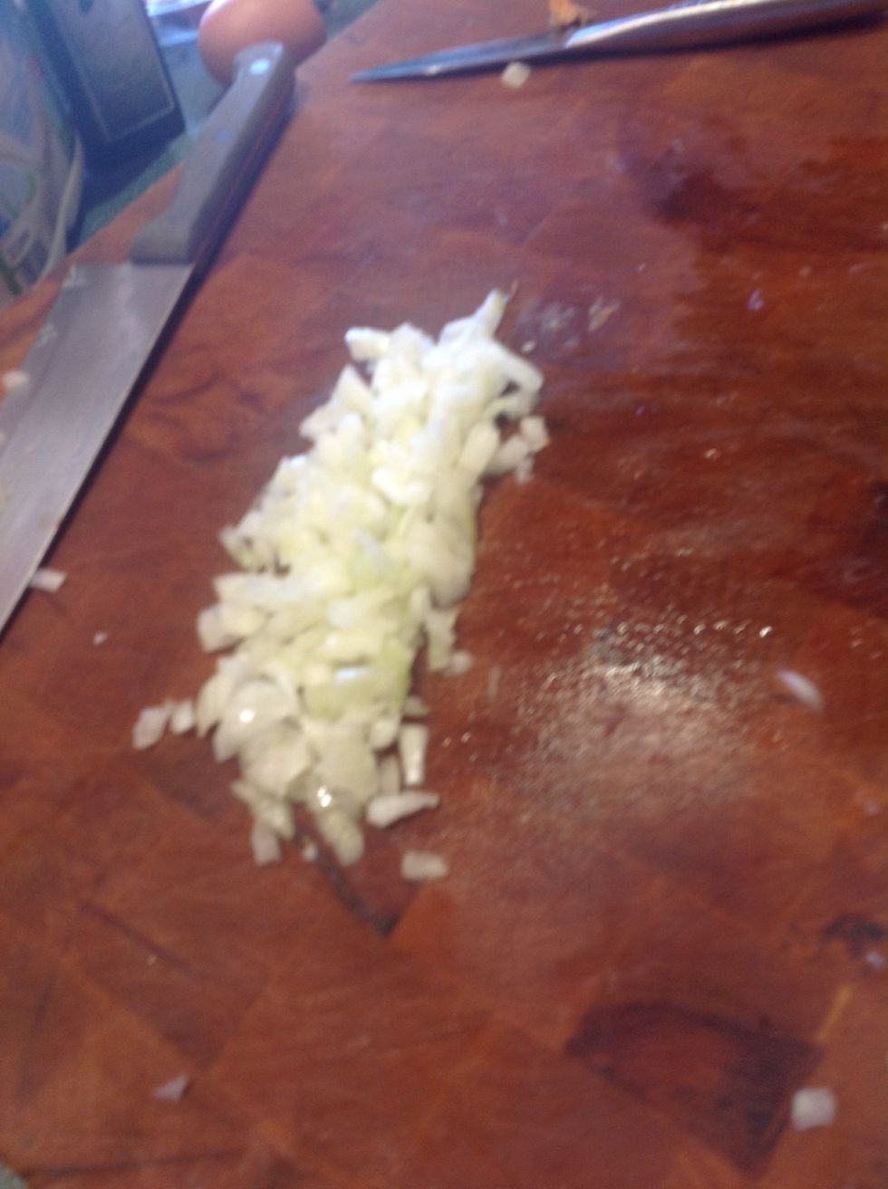Chop onion finely