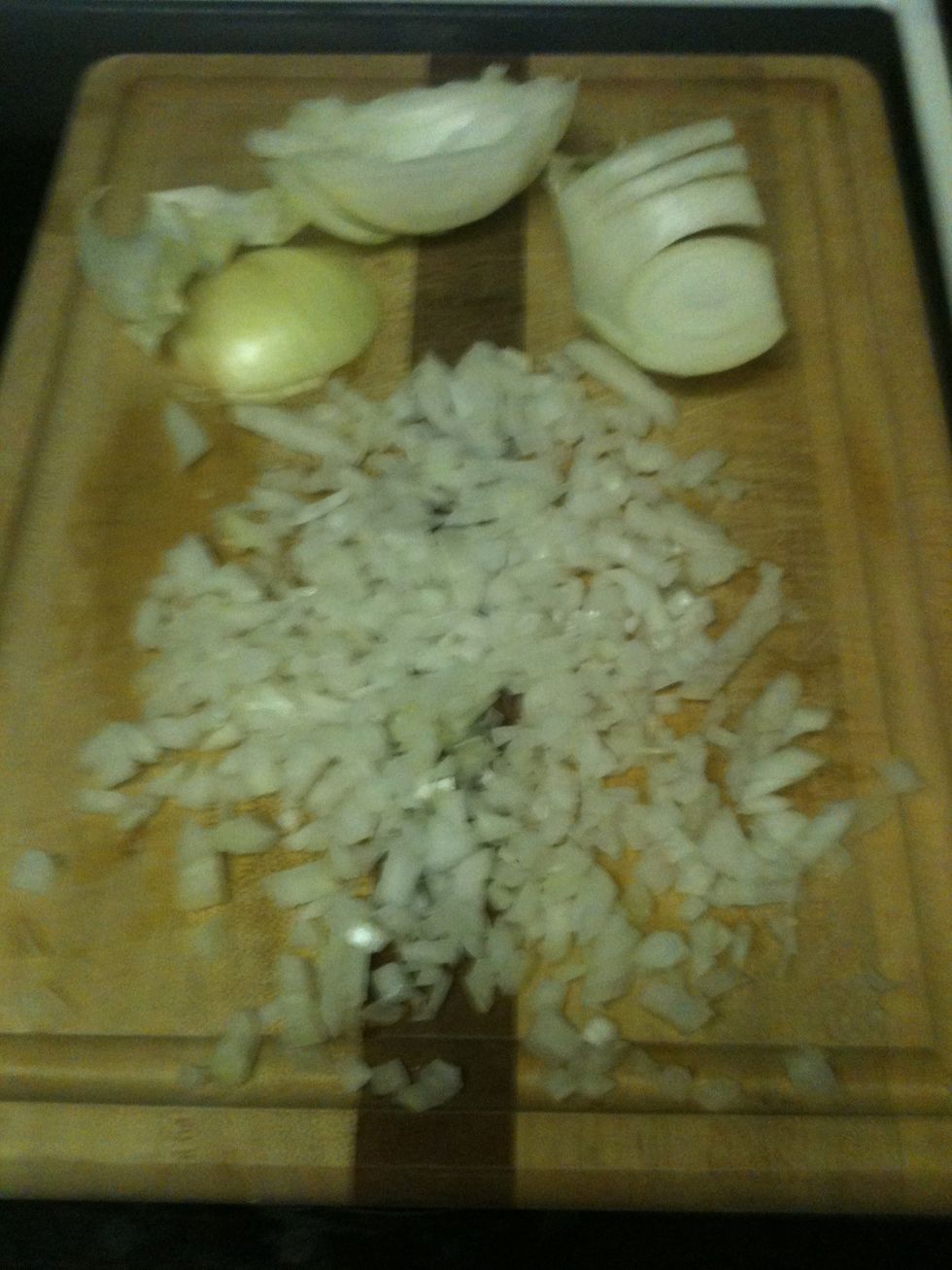 Chop onion into small pieces