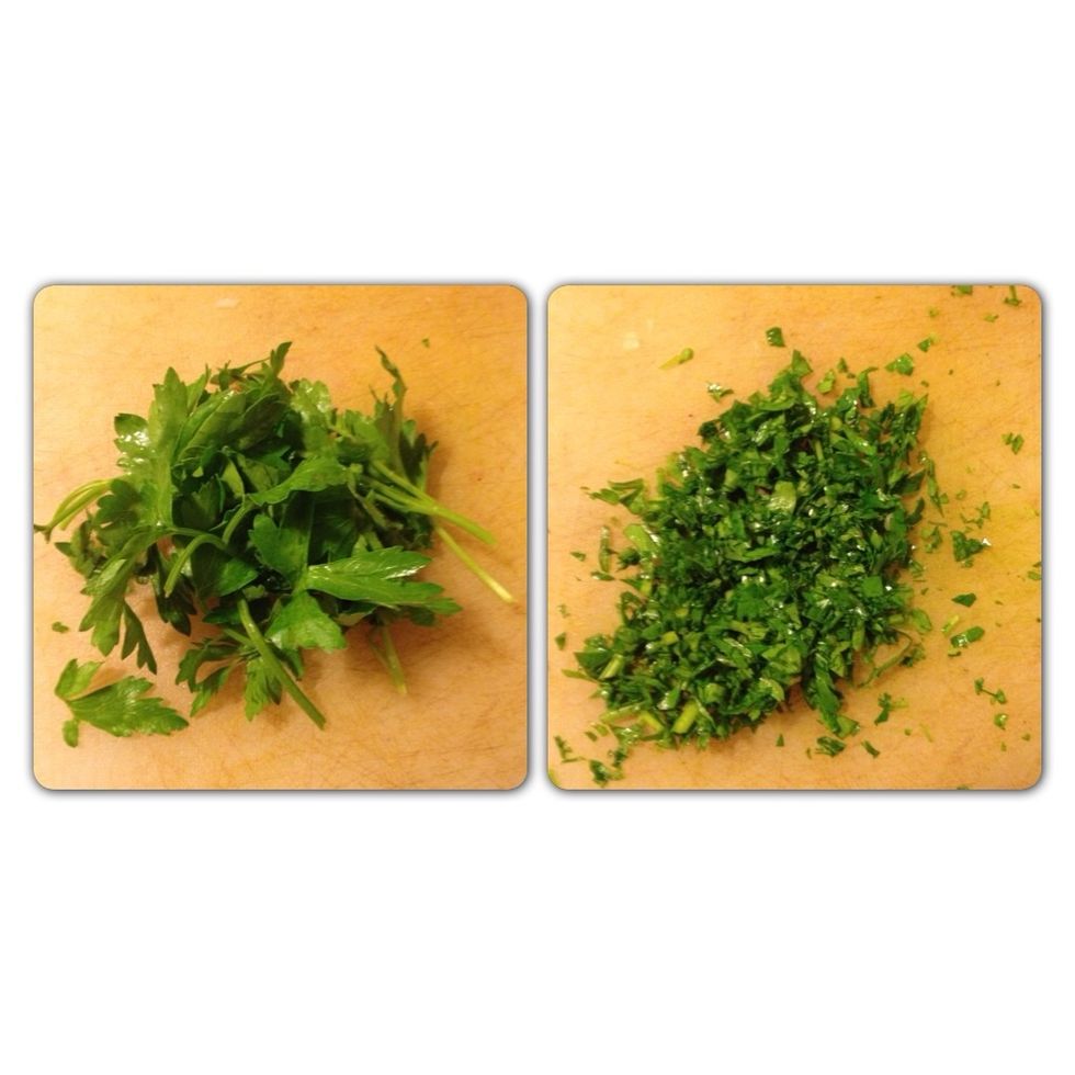 Chop parsley