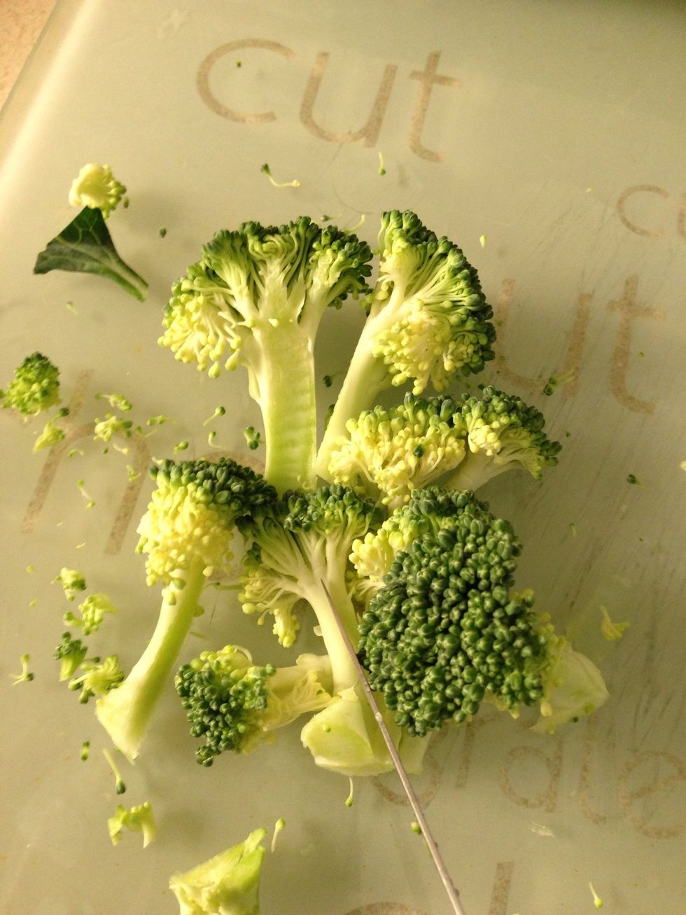 Chop some broccoli into small bite sizes