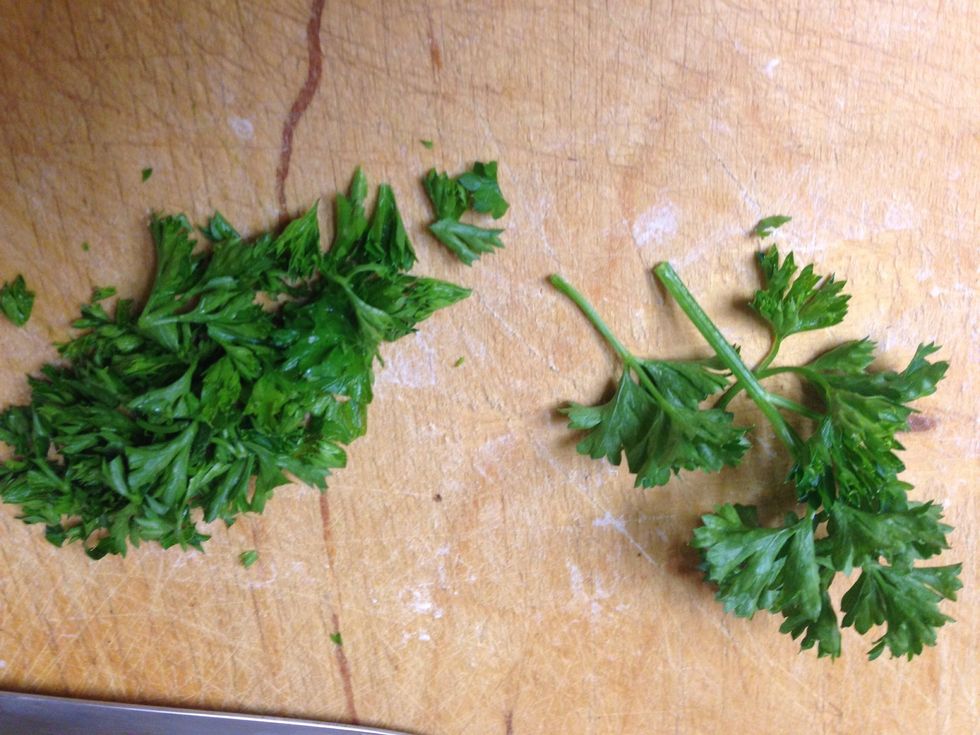 Chop some fresh parsley