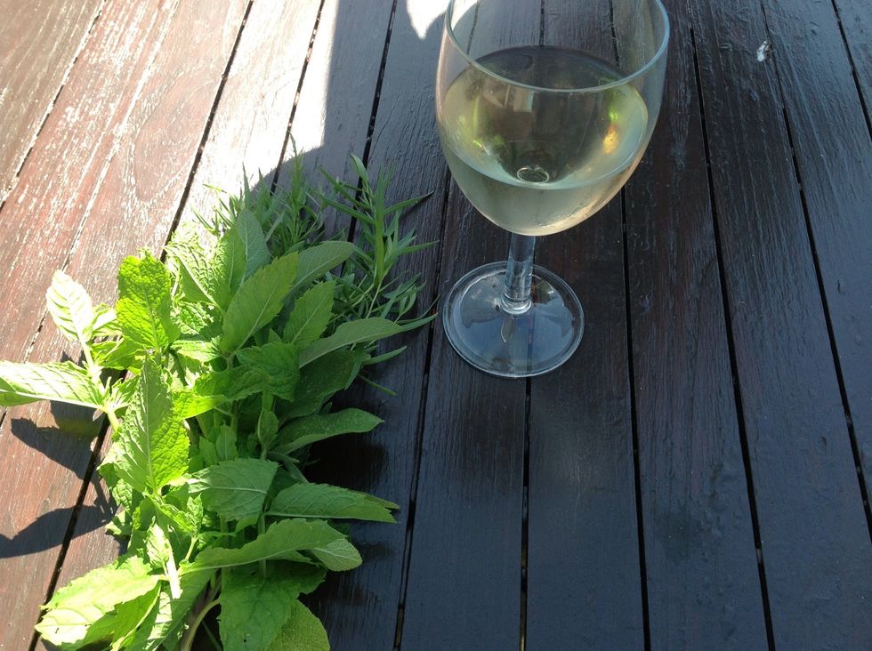 Chop some herbs to go with the Sunday roast, and pour yourself a large glass of lovely chilled Vino Sol, one of the better dry Spanish whites