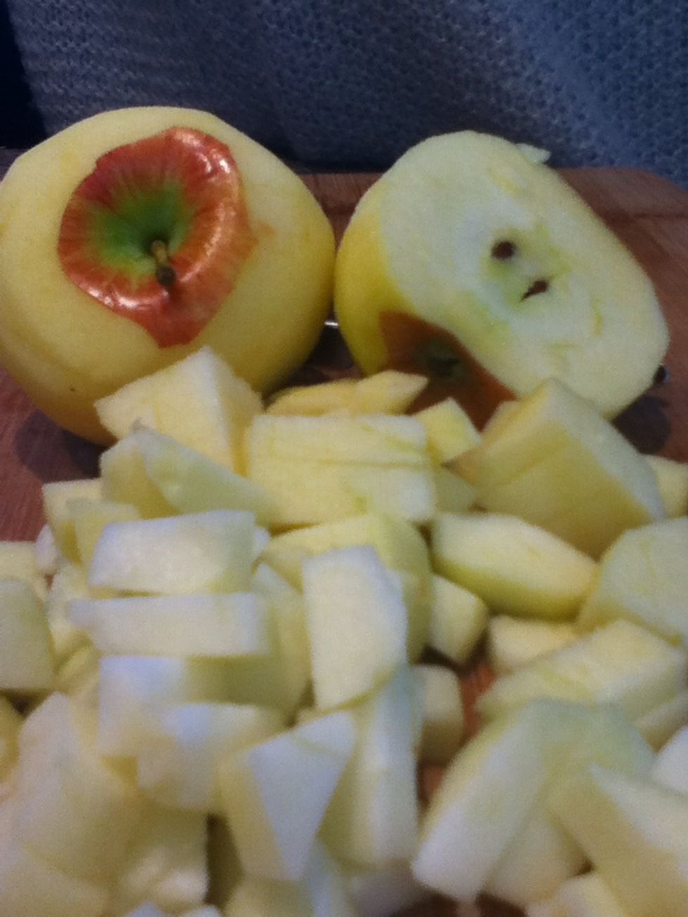 Chop the apples into small dice