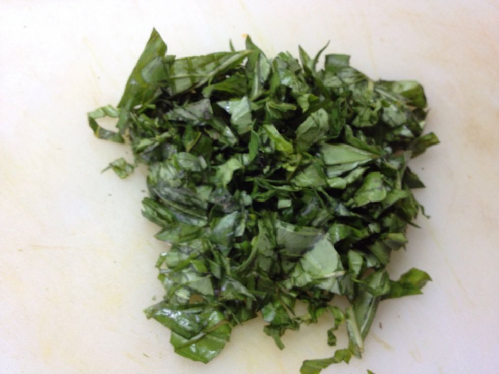 chop the basil