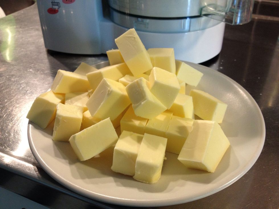 Chop the butter into smaller pieces.