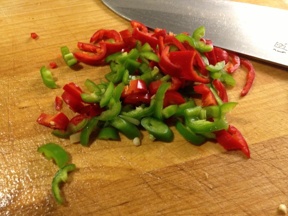 Chop the chili.