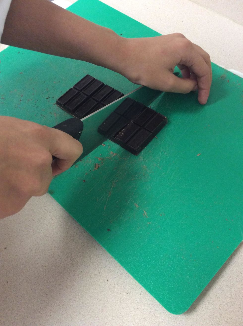 Chop the chocolate into bite sized pieces