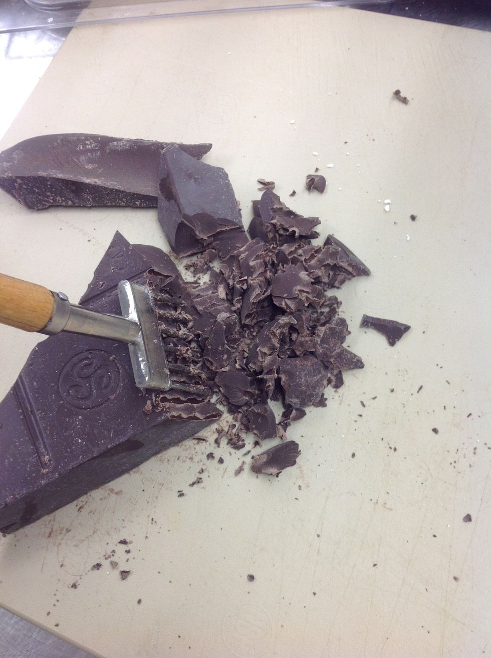 Chop the chocolate