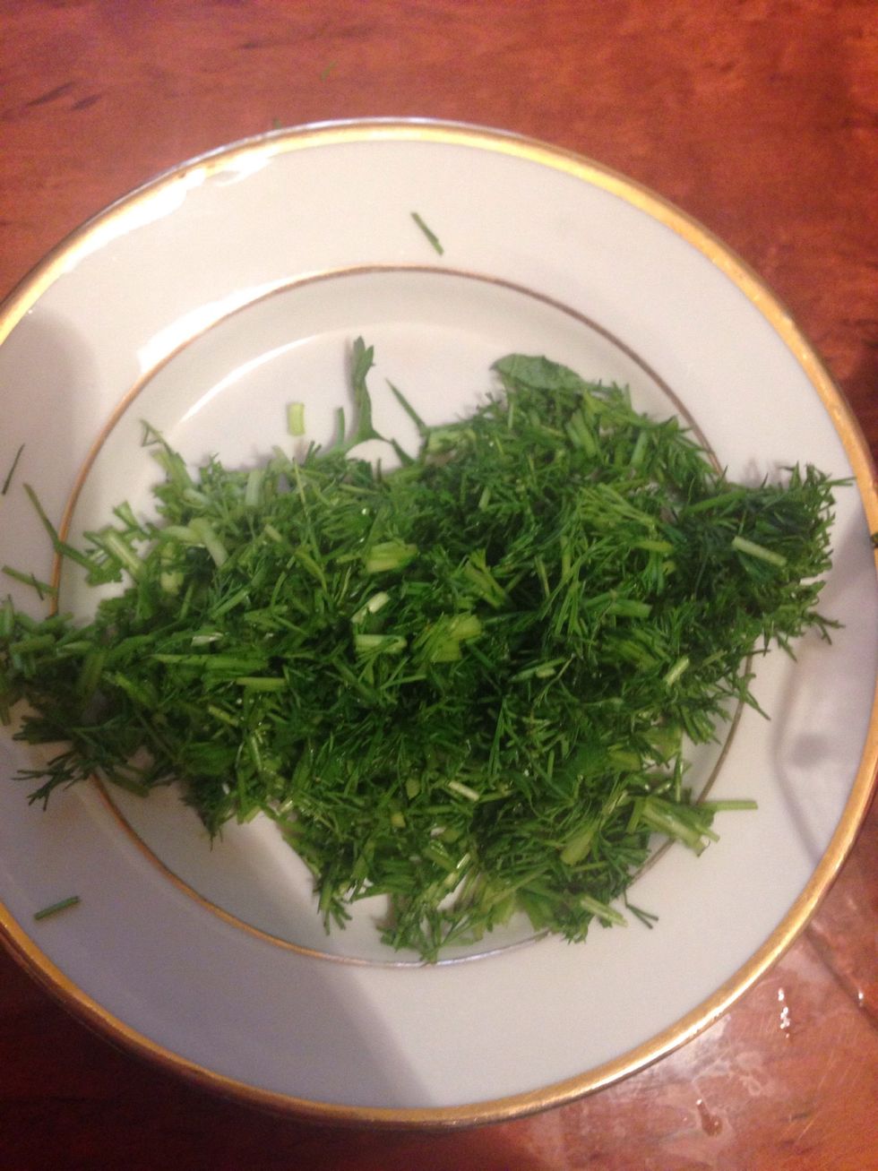 Chop the dill