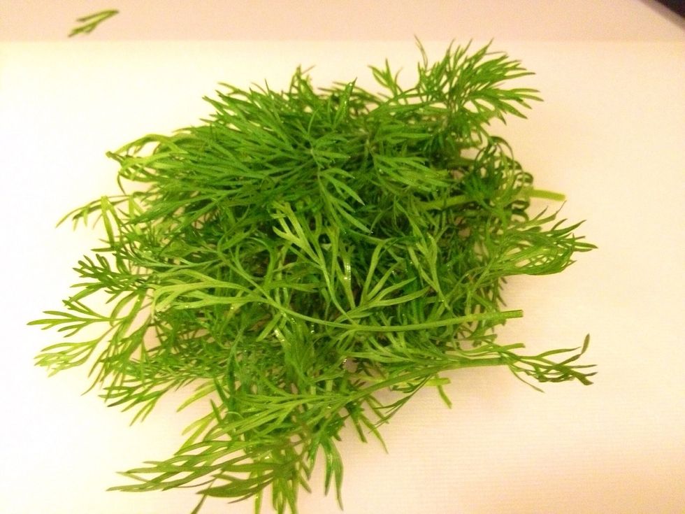 Chop the dill.