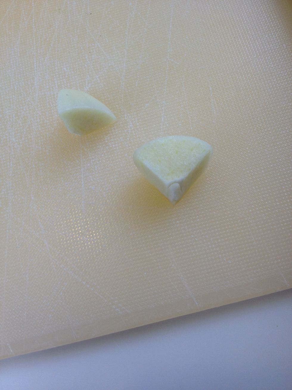 Chop the garlic into minor pieces