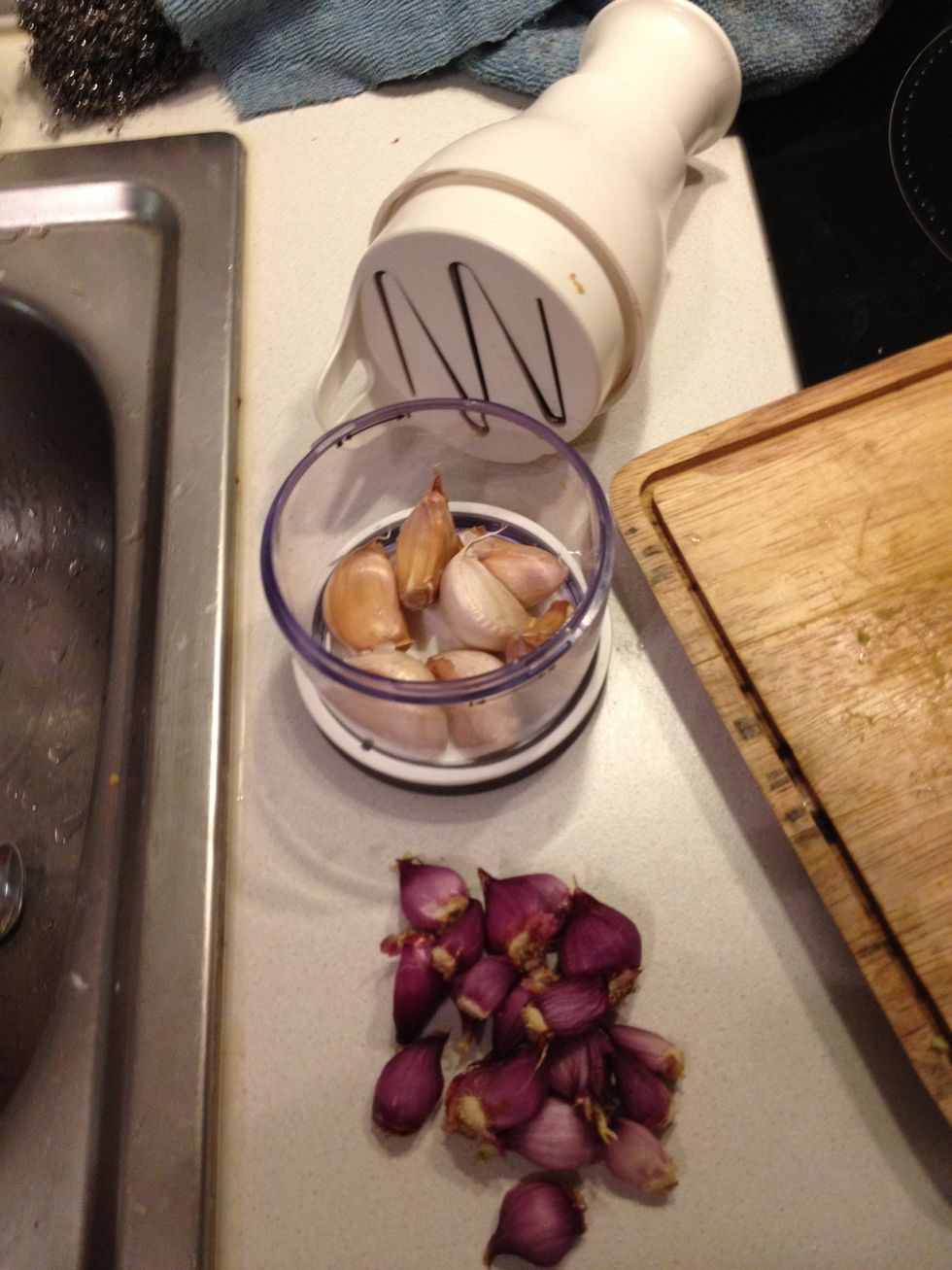 Chop the garlic
