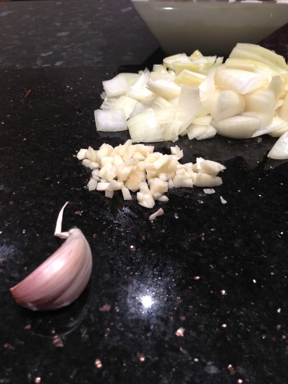 Chop the garlic