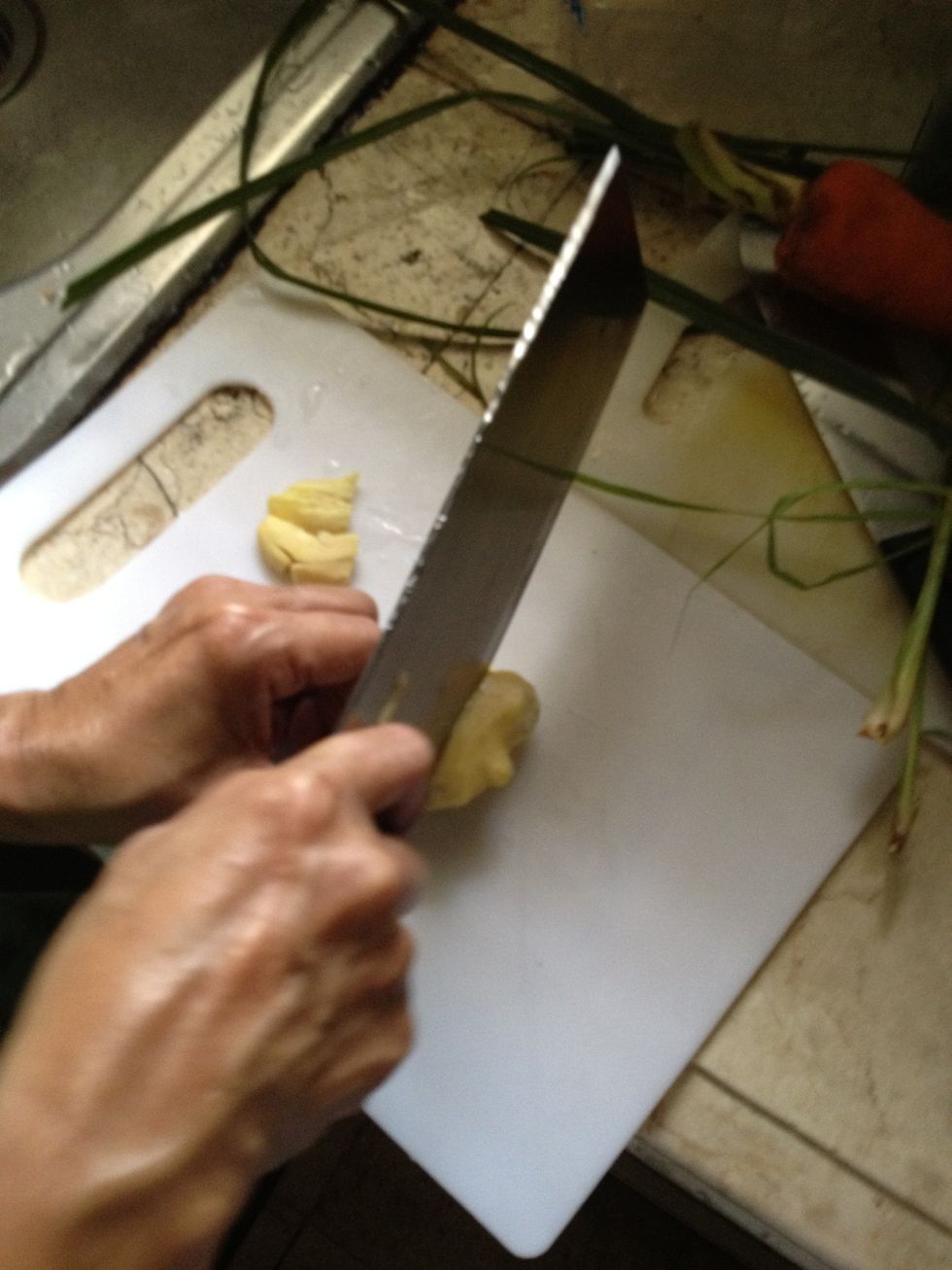 Chop the ginger