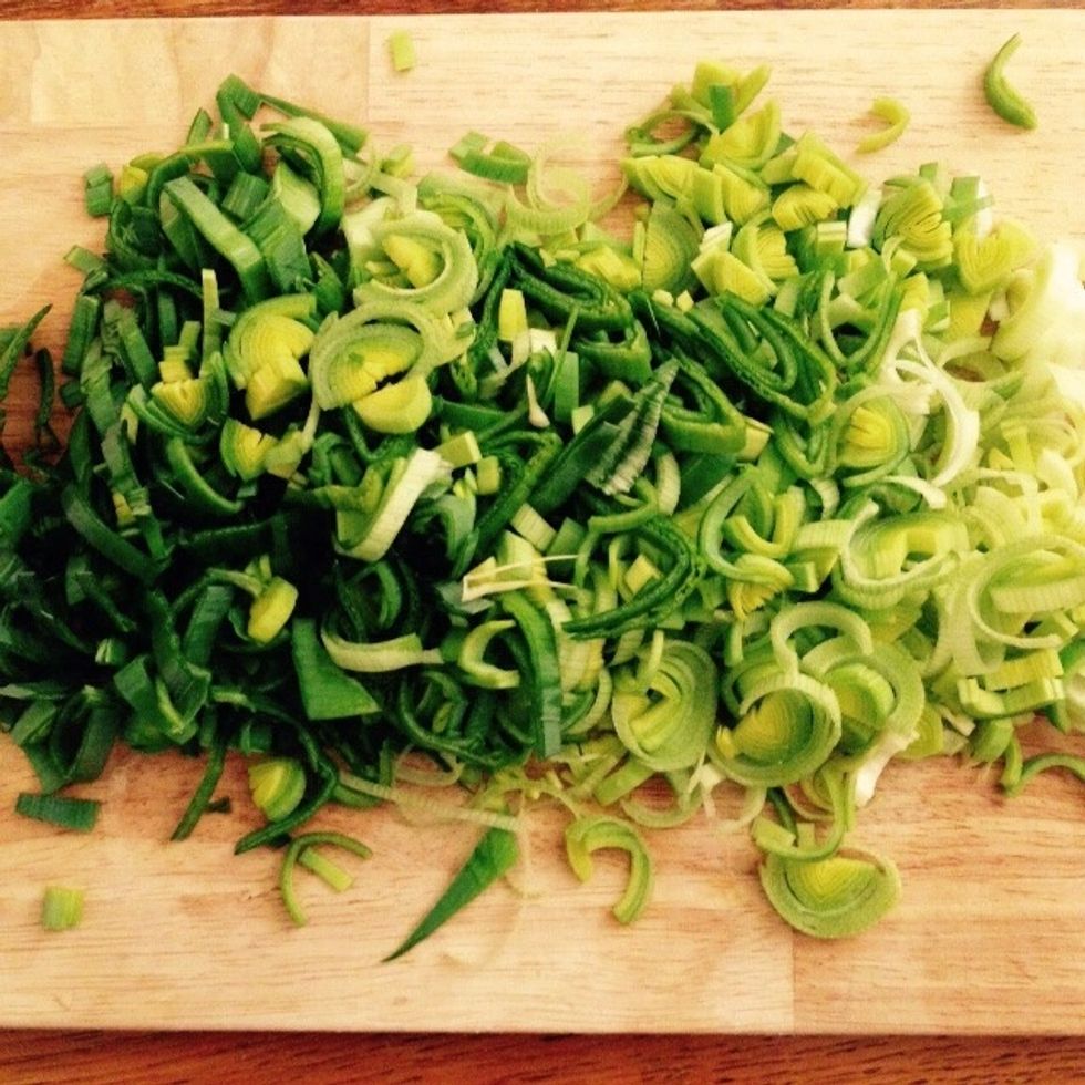 Chop the leek