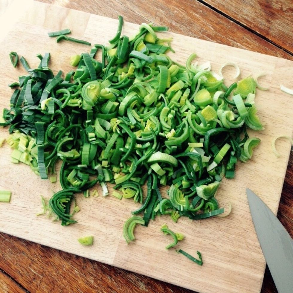 Chop the leek