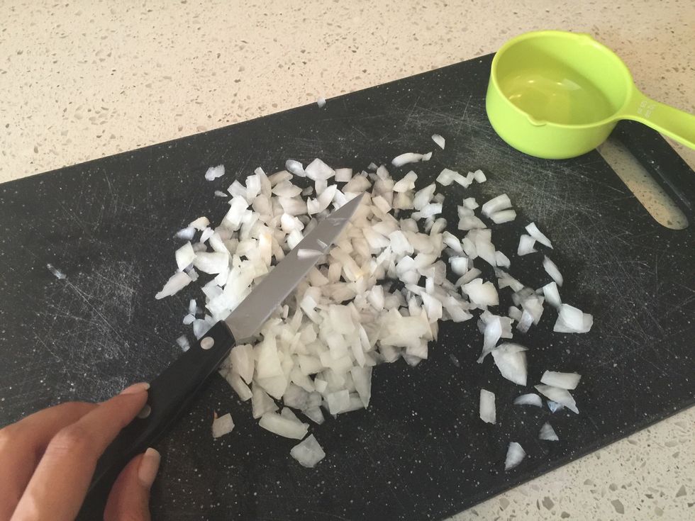 Chop the onion as small as possible