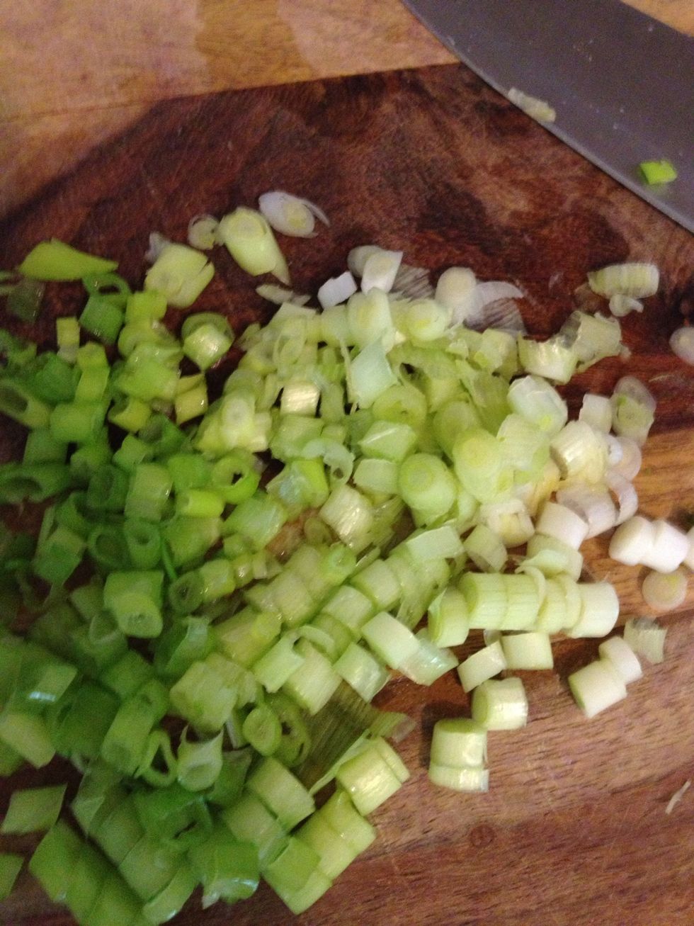 Chop the onions and set aside.
