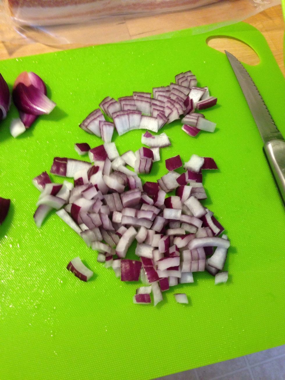 Chop the onions.