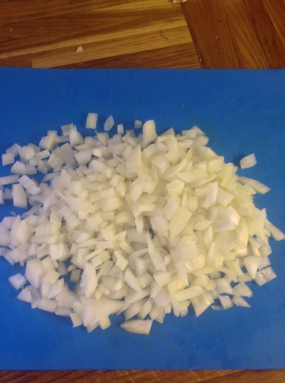 Chop the onions.