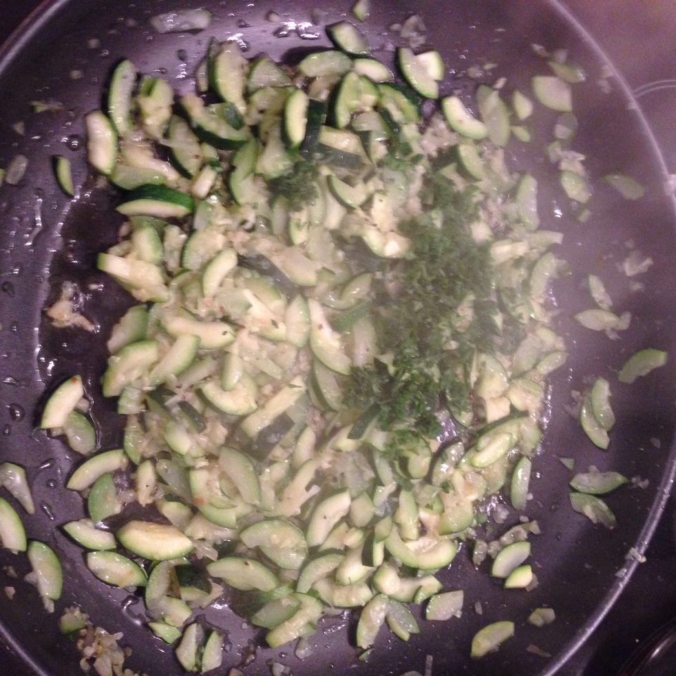 Chop the parsley and stir it in, add pepper and salt to taste