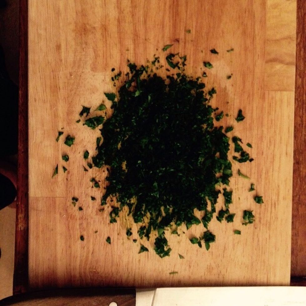 Chop the parsley finely