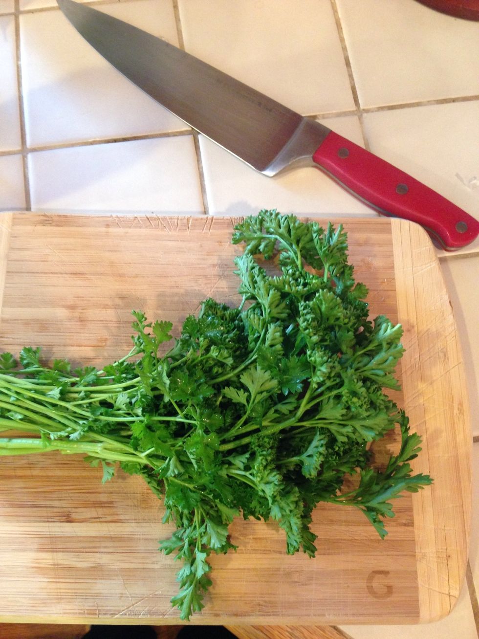 Chop the parsley very finely