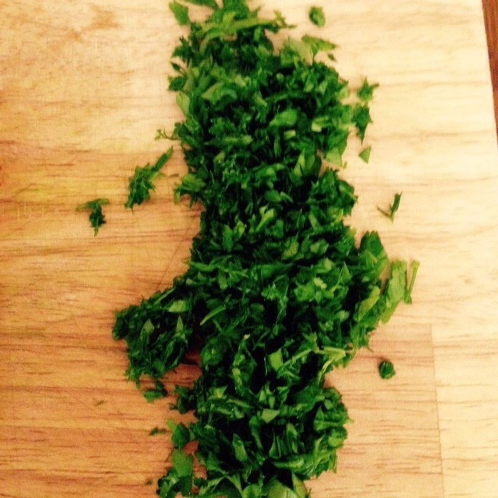 Chop the parsley