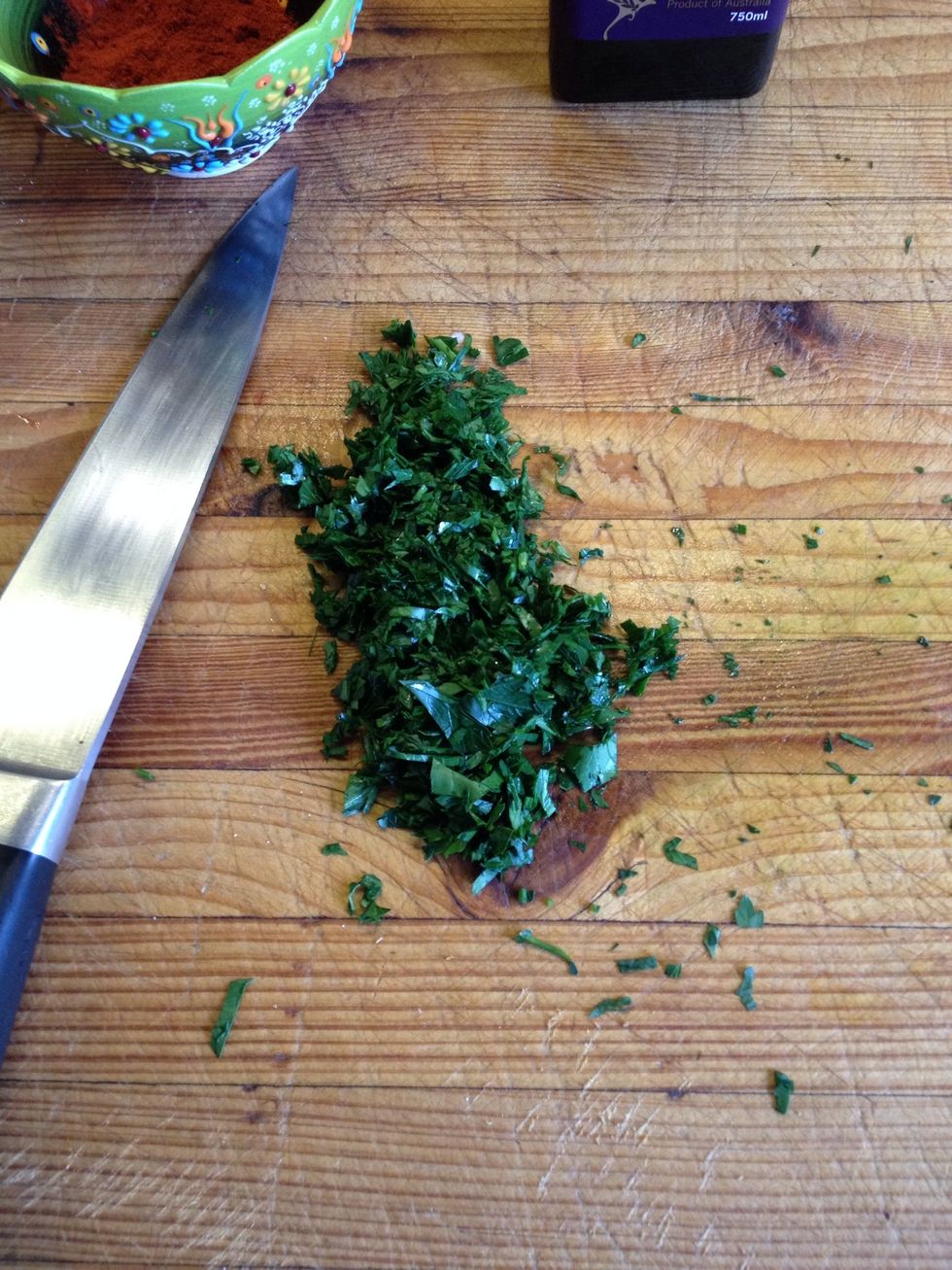 Chop the parsley
