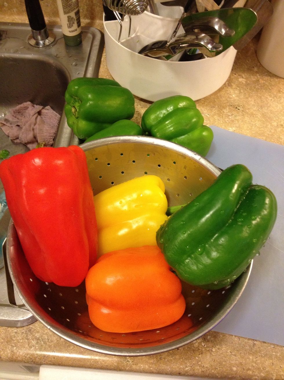 Chop the peppers