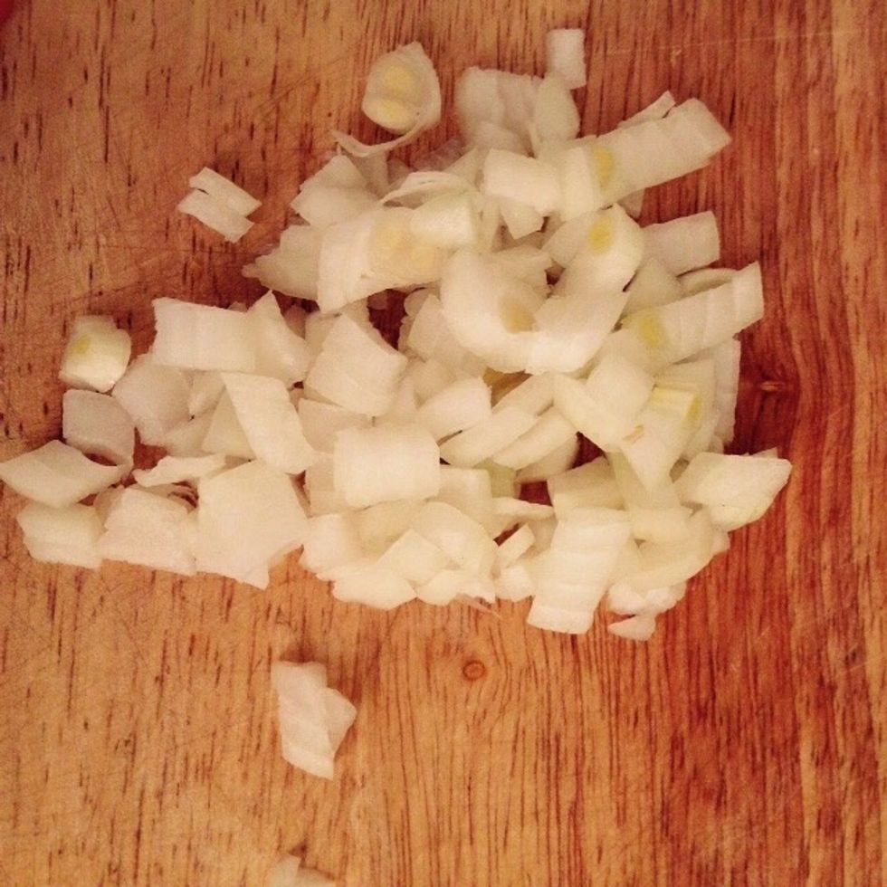 Chop the remaining onion coarsely