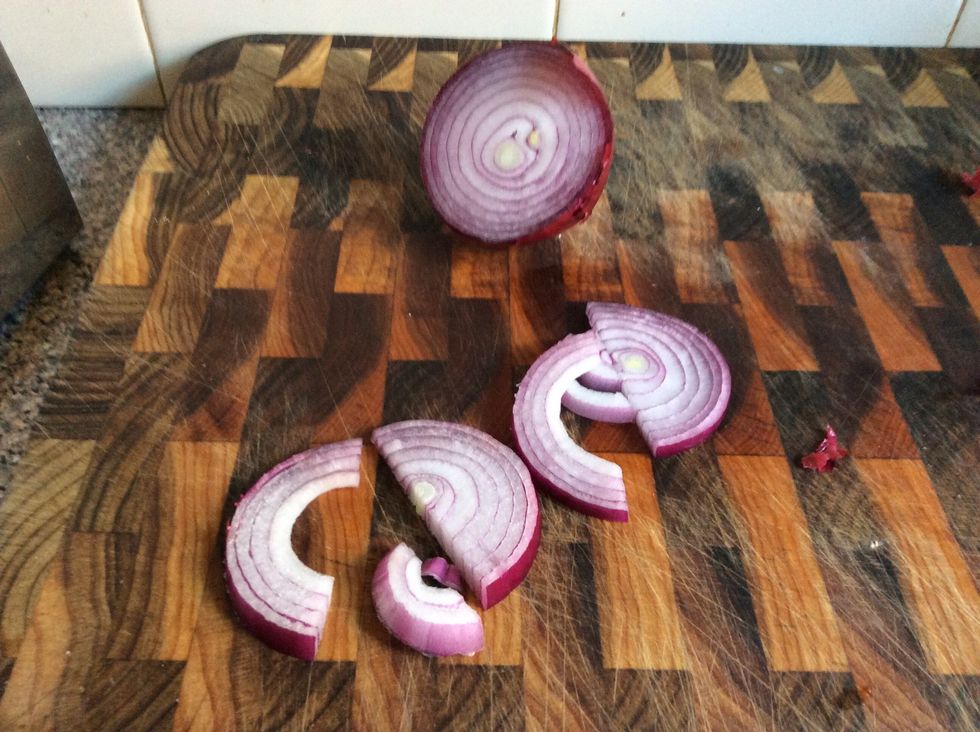 Chop the salad onion