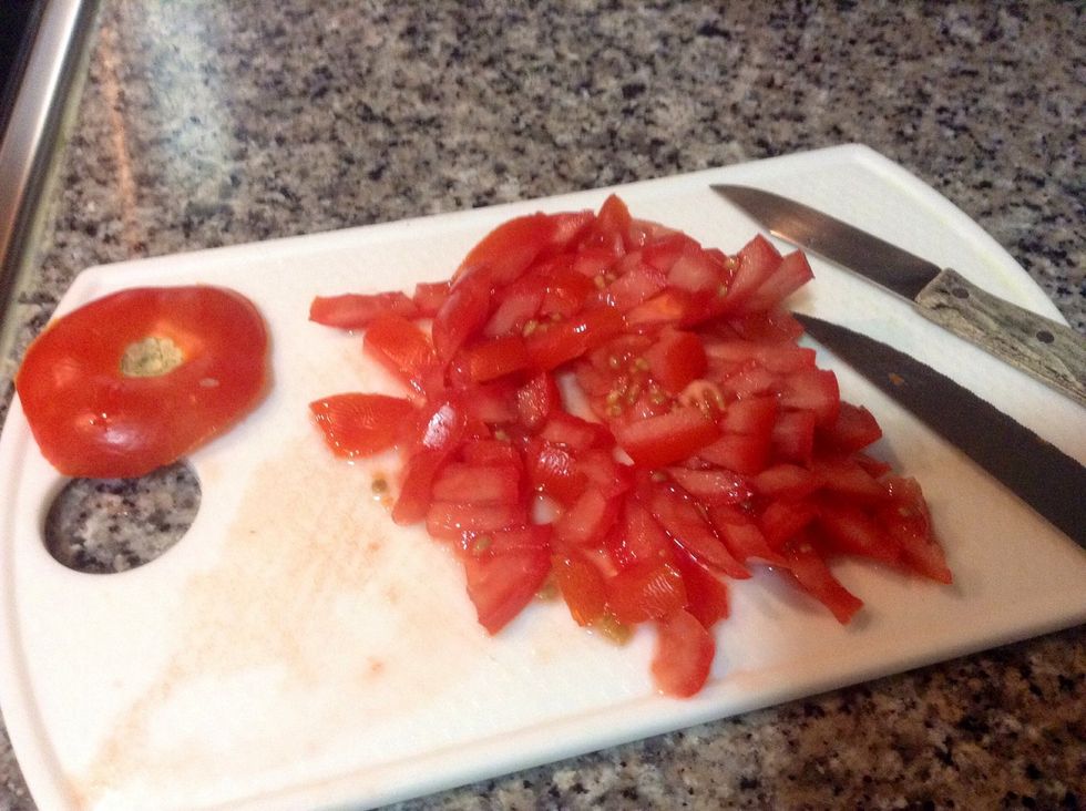 Chop the tomato
