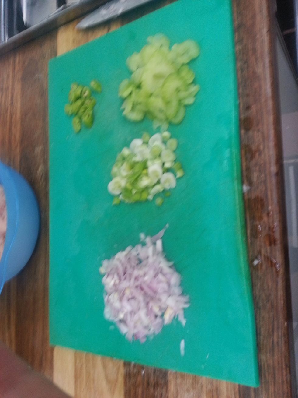 Chop the vegetables into small (ish) pieces and put aside.