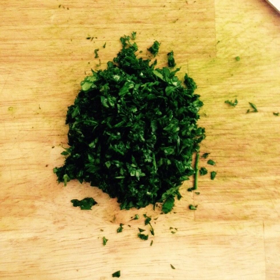 Chop the whole thing finely