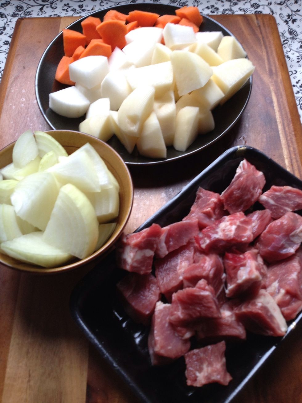 Chop them into 1" chunk, or the size you like