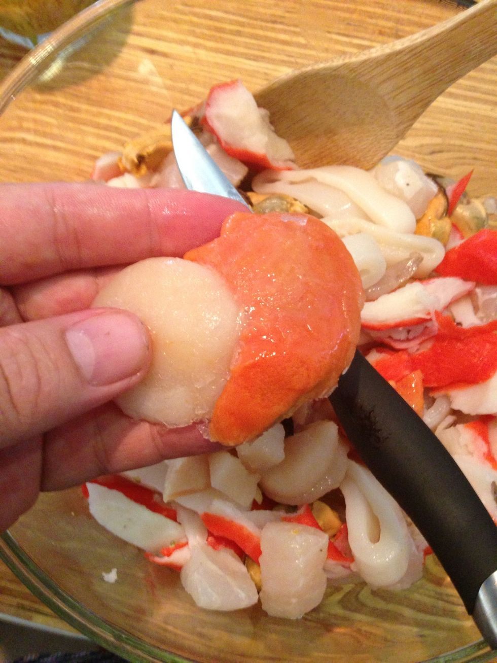 Chop them into the mix