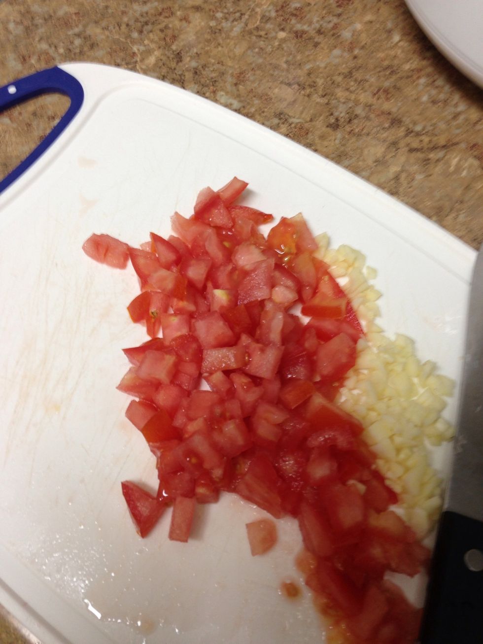 Chop tomato